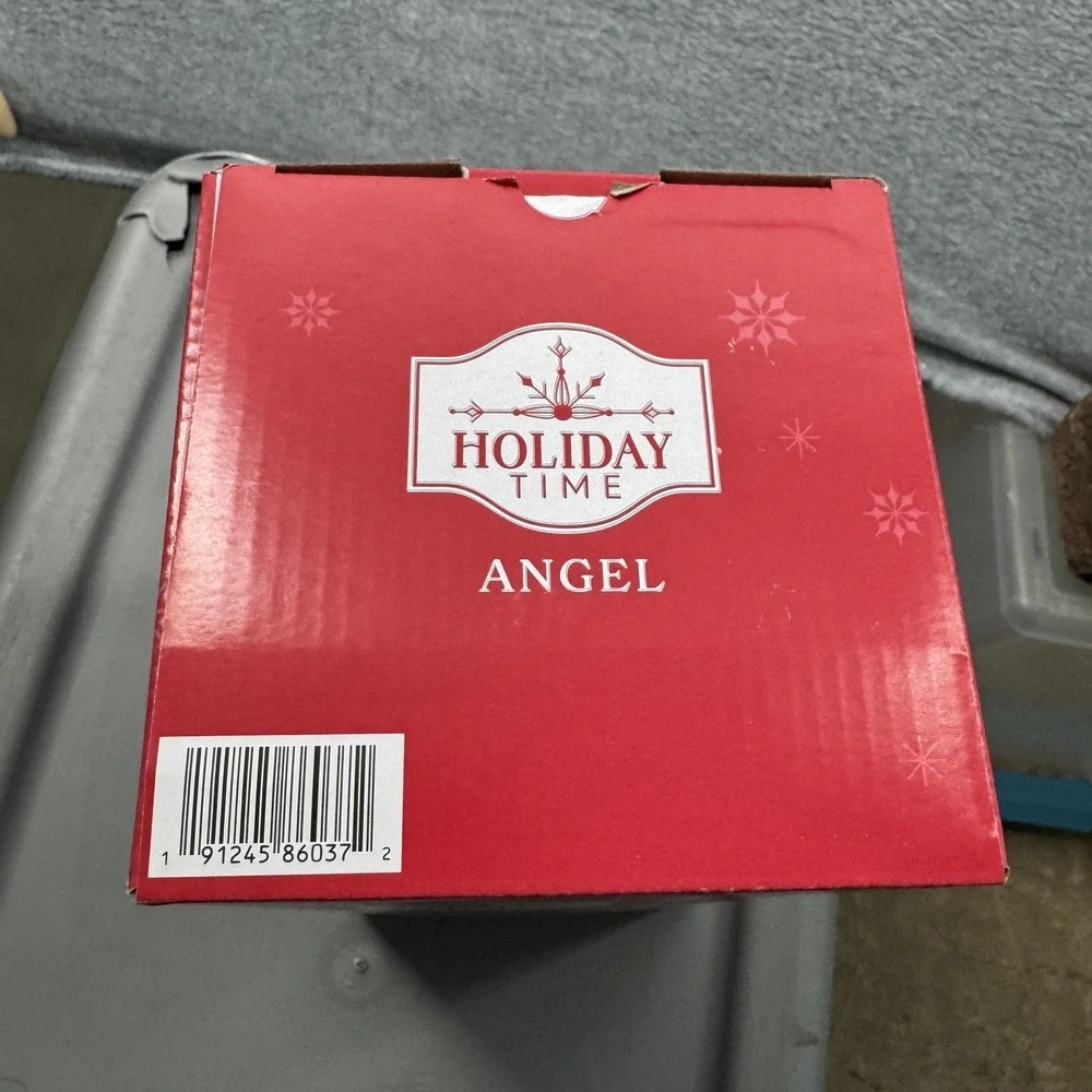 Holiday Time Angel Inflatable 3.5ft White LED Glitter Light Effect Christmas NEW